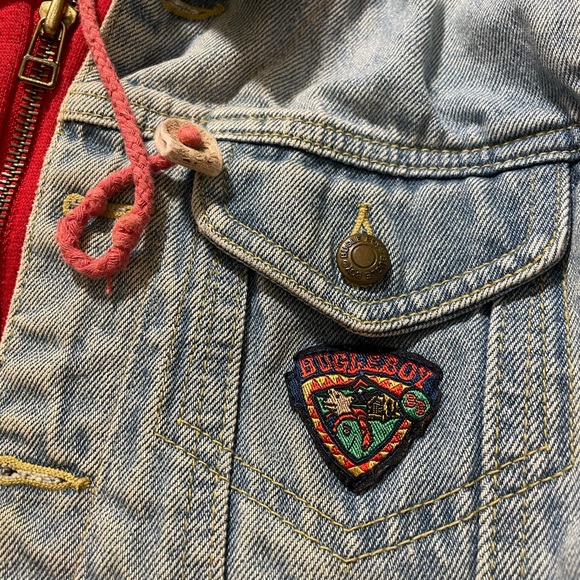 Vintage Toddler Boy Bugle Boy Sweatshirt Jean Jacket Hoodie - Picture 3 of 5